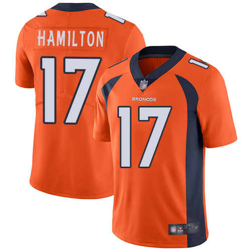 Men Denver Broncos #17 DaeSean Hamilton Orange Team Color Vapor Untouchable Limited Player Football NFL Jersey